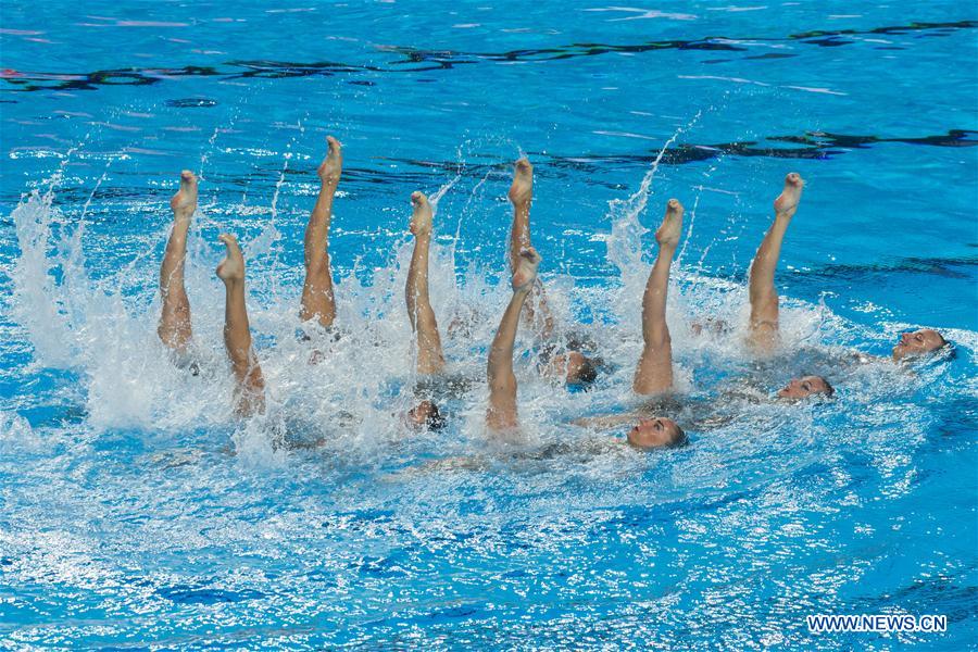 (SP)HUNGARY-BUDAPEST-FINA WORLD CHAMPIONSHIPS-SYNCHRO-WOMEN TEAM TECHNICAL PRELIMINARY