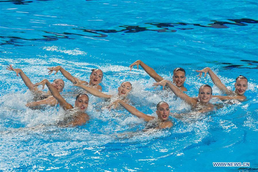 (SP)HUNGARY-BUDAPEST-FINA WORLD CHAMPIONSHIPS-SYNCHRO-WOMEN TEAM TECHNICAL PRELIMINARY