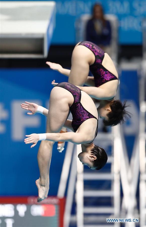 (SP)HUNGARY-BUDAPEST-FINA WORLD CHAMPIONSHIPS-DIVING-WOMEN 3M SYNCHRO FINAL