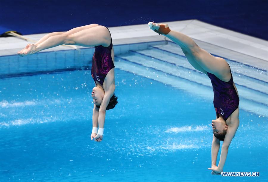 (SP)HUNGARY-BUDAPEST-FINA WORLD CHAMPIONSHIPS-DIVING-WOMEN 3M SYNCHRO FINAL