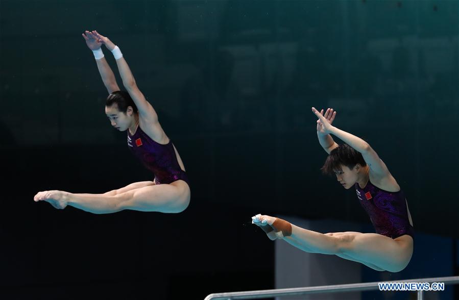 (SP)HUNGARY-BUDAPEST-FINA WORLD CHAMPIONSHIPS-DIVING-WOMEN 3M SYNCHRO FINAL