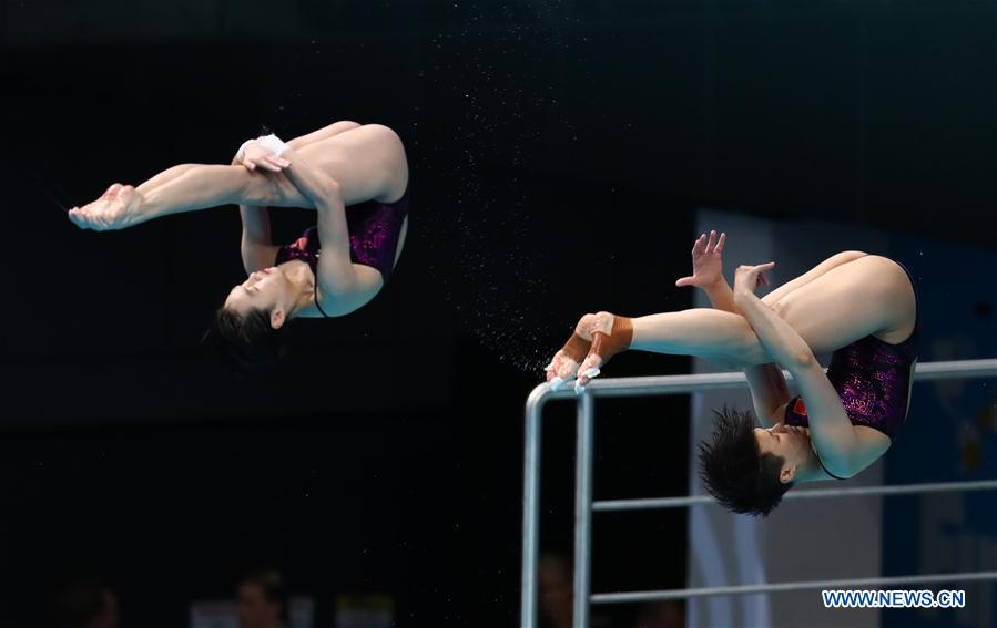 (SP)HUNGARY-BUDAPEST-FINA WORLD CHAMPIONSHIPS-DIVING-WOMEN 3M SYNCHRO FINAL