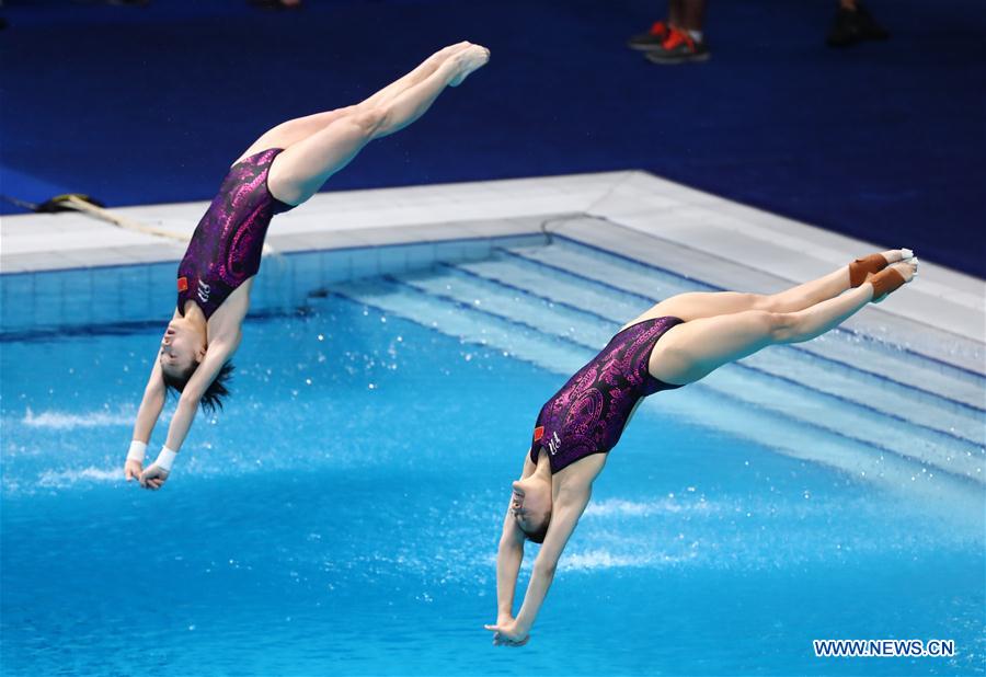 (SP)HUNGARY-BUDAPEST-FINA WORLD CHAMPIONSHIPS-DIVING-WOMEN 3M SYNCHRO FINAL