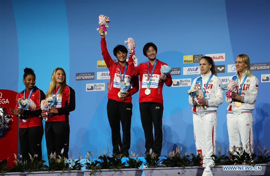 (SP)HUNGARY-BUDAPEST-FINA WORLD CHAMPIONSHIPS-DIVING-WOMEN 3M SYNCHRONISED FINAL