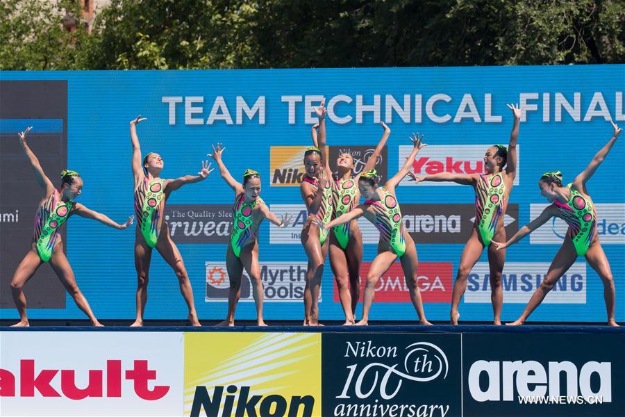 (SP)HUNGARY-BUDAPEST-FINA WORLD CHAMPIONSHIPS-SYNCHRO-WOMEN TEAM TECHNICAL FINAL