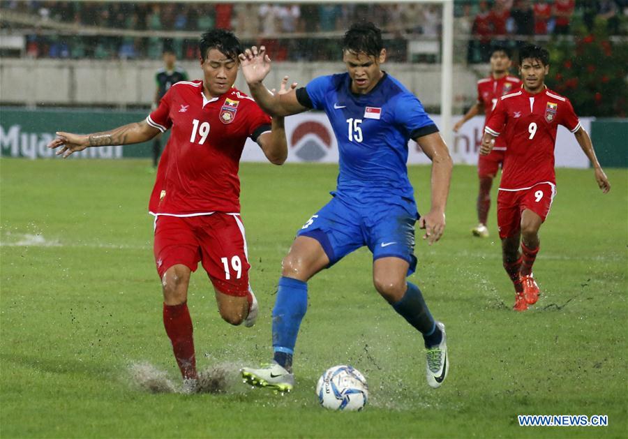(SP)MYANMAR-YANGON-AFC U23 CHAMPIONSHIP-MYANMAR VS SINGAPORE-QUALIFIERS