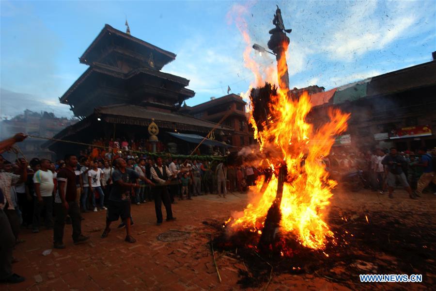 NEPAL-BHAKTAPUR-GHANTAKARNA FESTIVAL