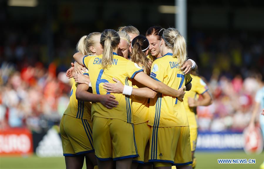 UEFA Women's EURO soccer tournament Sweden beats Russia 20 Xinhua