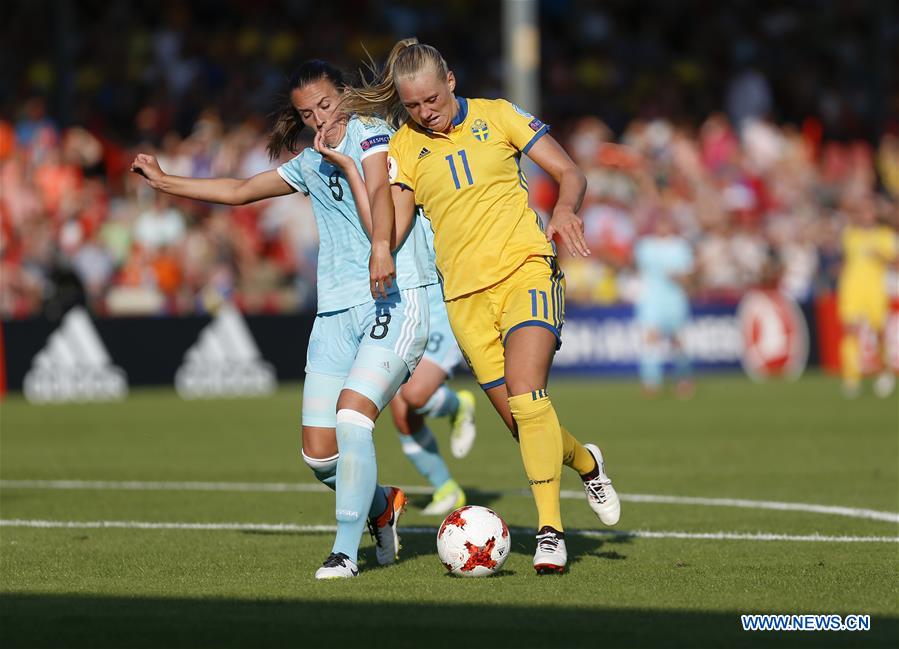 UEFA Women's EURO soccer tournament Sweden beats Russia 20 Xinhua