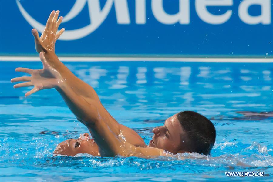 (SP)HUNGARY-BUDAPEST-SYNCHRO-FINA WORLD CHAMPIONSHIPS-MIXED DUET FREE FINAL