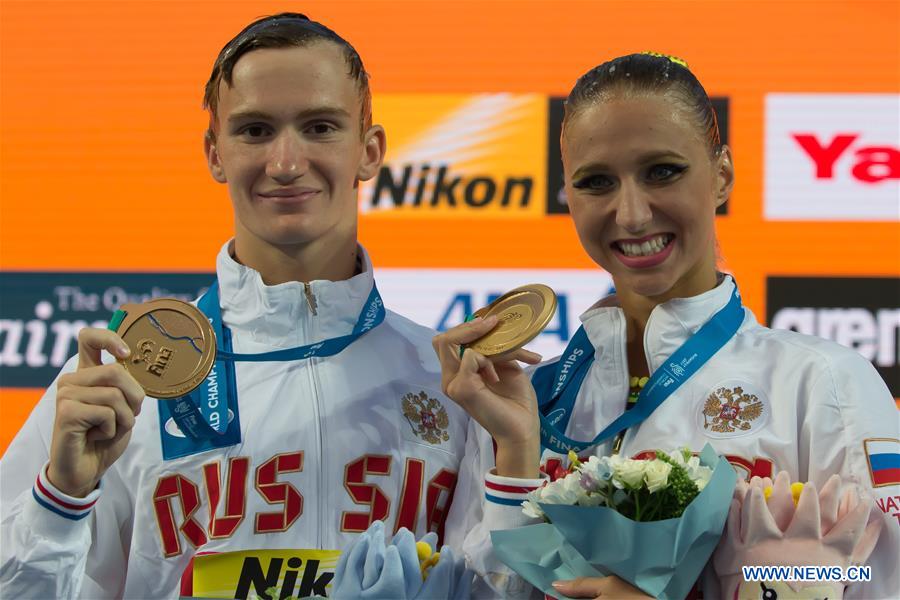 (SP)HUNGARY-BUDAPEST-SYNCHRO-FINA WORLD CHAMPIONSHIPS-MIXED DUET FREE FINAL