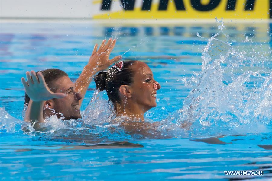 (SP)HUNGARY-BUDAPEST-SYNCHRO-FINA WORLD CHAMPIONSHIPS-MIXED DUET FREE FINAL