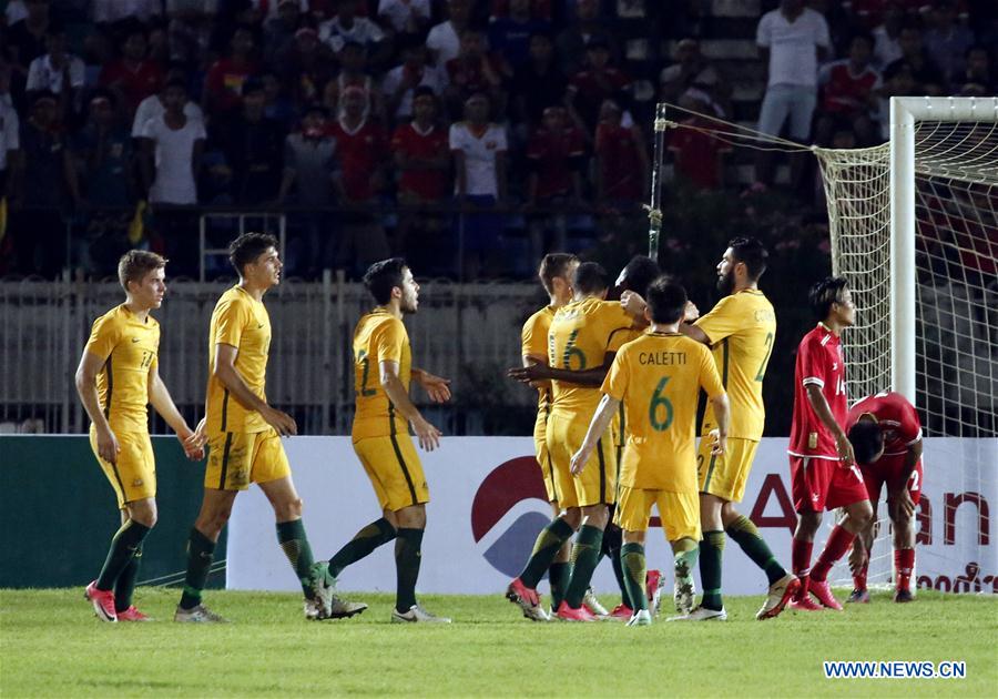 (SP)MYANMAR-YANGON-SOCCER-AFC U23 CHAMPIONSHIP-AUSTRALIA VS MYANMAR-QUALIFIERS