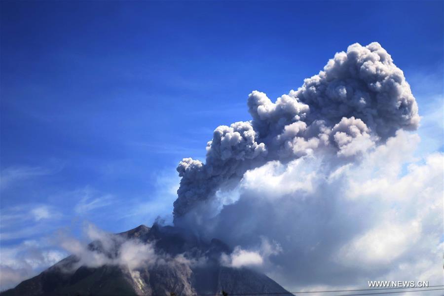 INDONESIA-NORTH SUMATRA-MOUNT SINABUNG-ERUPTION