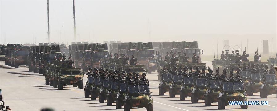 (PLA 90)CHINA-INNER MONGOLIA-ZHURIHE-MILITARY PARADE (CN)