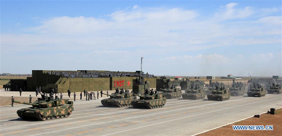 (PLA 90)CHINA-INNER MONGOLIA-ZHURIHE-MILITARY PARADE (CN)