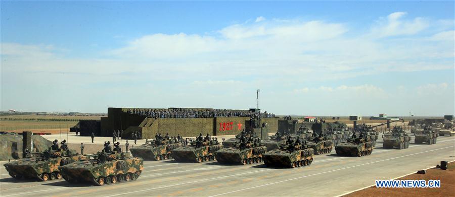 (PLA 90)CHINA-INNER MONGOLIA-ZHURIHE-MILITARY PARADE (CN)