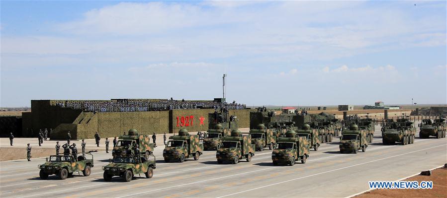 (PLA 90)CHINA-INNER MONGOLIA-ZHURIHE-MILITARY PARADE (CN)
