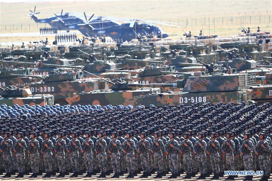 (PLA 90)CHINA-INNER MONGOLIA-ZHURIHE-MILITARY PARADE (CN)