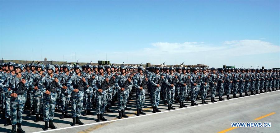 (PLA 90)CHINA-INNER MONGOLIA-ZHURIHE-MILITARY PARADE (CN)