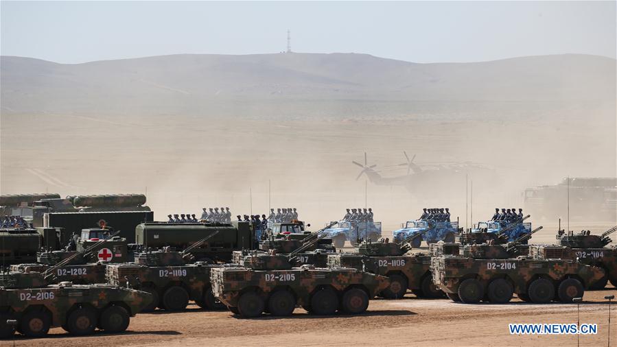 (PLA 90)CHINA-INNER MONGOLIA-ZHURIHE-MILITARY PARADE (CN)