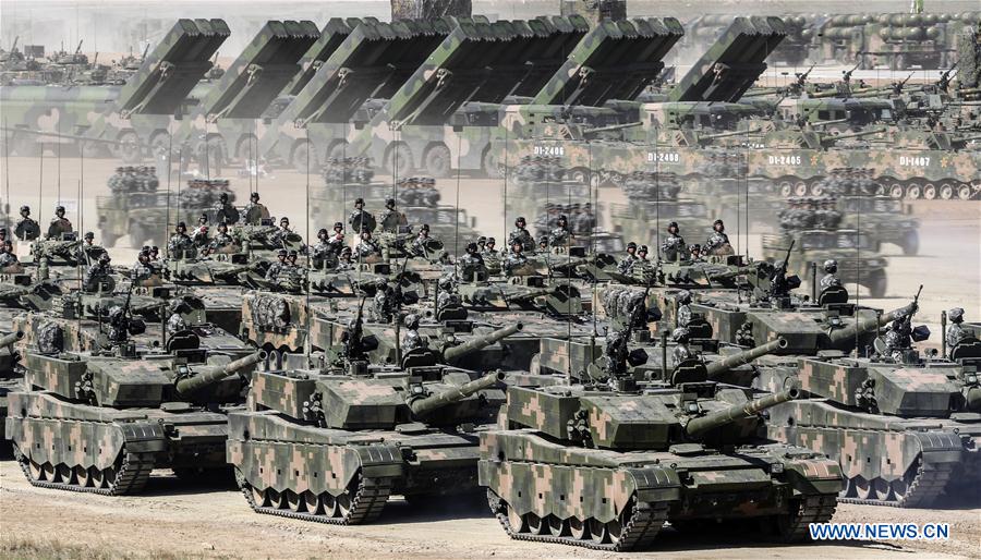 (PLA 90)CHINA-INNER MONGOLIA-ZHURIHE-MILITARY PARADE (CN)