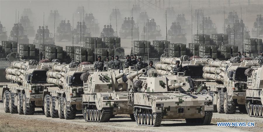 (PLA 90)CHINA-INNER MONGOLIA-ZHURIHE-MILITARY PARADE (CN)