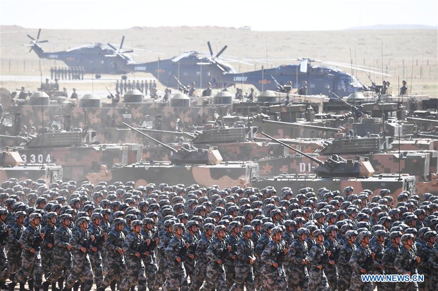 (PLA 90)CHINA-INNER MONGOLIA-ZHURIHE-MILITARY PARADE (CN)