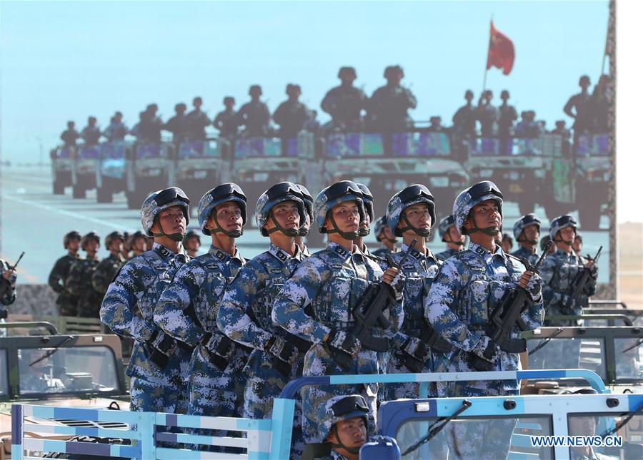 (PLA 90)CHINA-INNER MONGOLIA-ZHURIHE-MILITARY PARADE (CN)