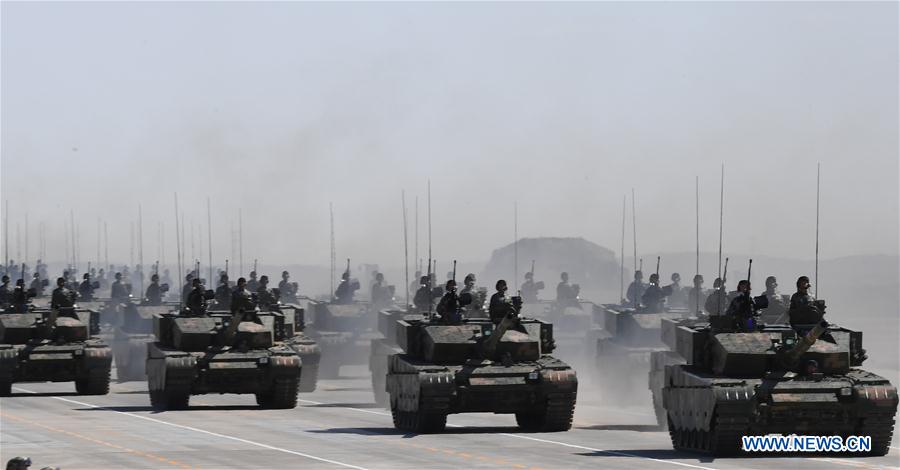 (PLA 90)CHINA-INNER MONGOLIA-ZHURIHE-MILITARY PARADE (CN)
