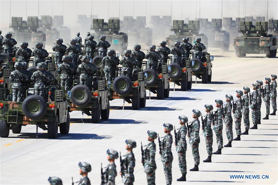 (PLA 90)CHINA-INNER MONGOLIA-ZHURIHE-MILITARY PARADE (CN)