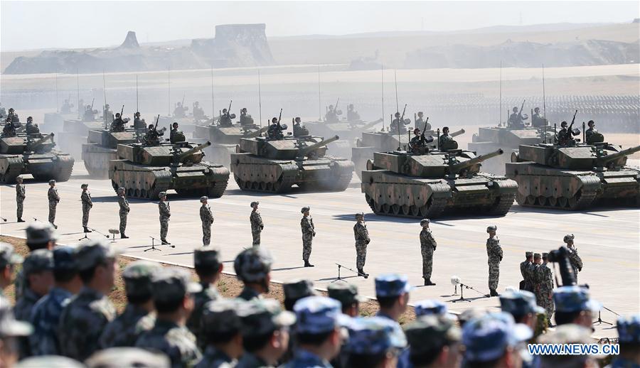 (PLA 90)CHINA-INNER MONGOLIA-ZHURIHE-MILITARY PARADE (CN)