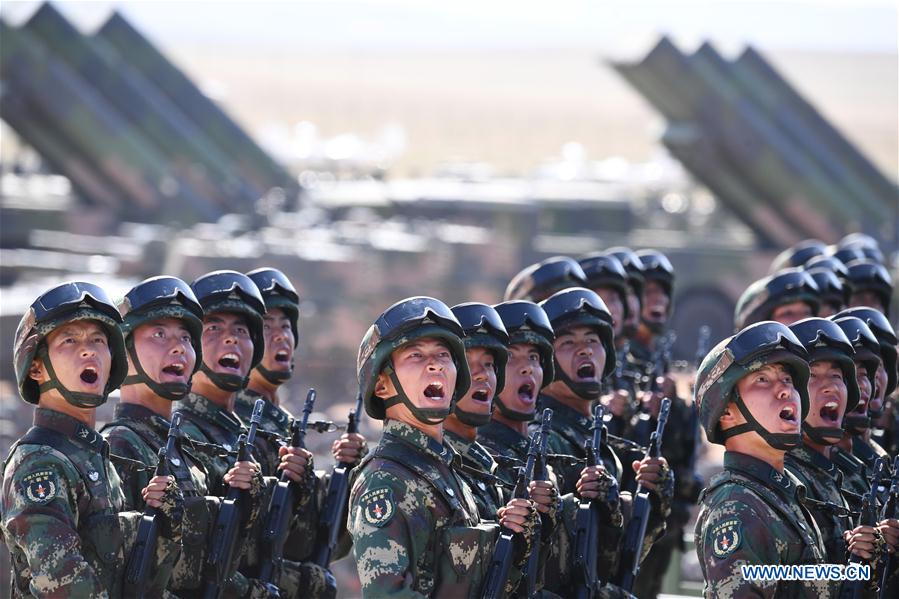 (PLA 90)CHINA-INNER MONGOLIA-ZHURIHE-MILITARY PARADE (CN)