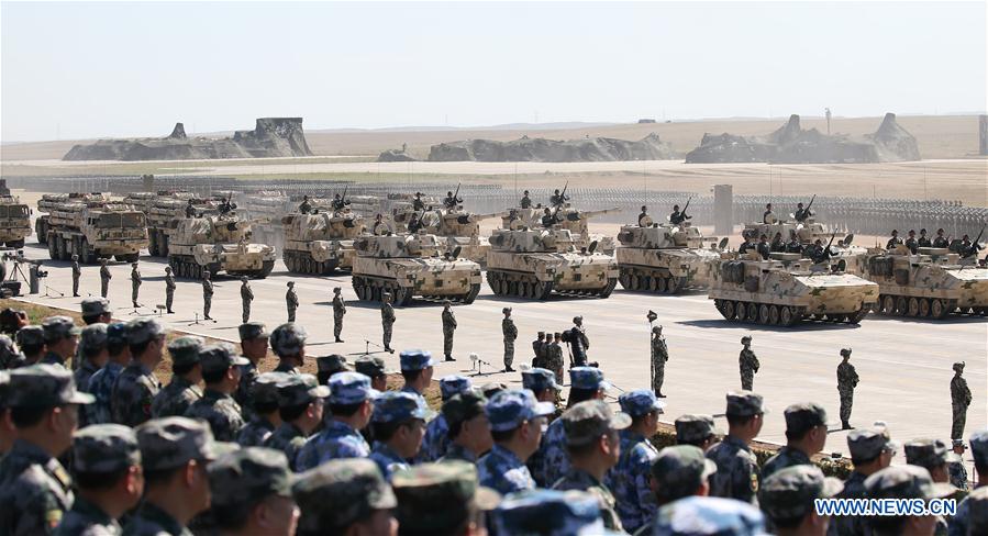 (PLA 90)CHINA-INNER MONGOLIA-ZHURIHE-MILITARY PARADE (CN)