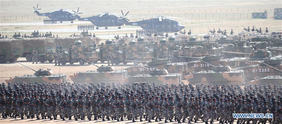 (PLA 90)CHINA-INNER MONGOLIA-ZHURIHE-MILITARY PARADE (CN)
