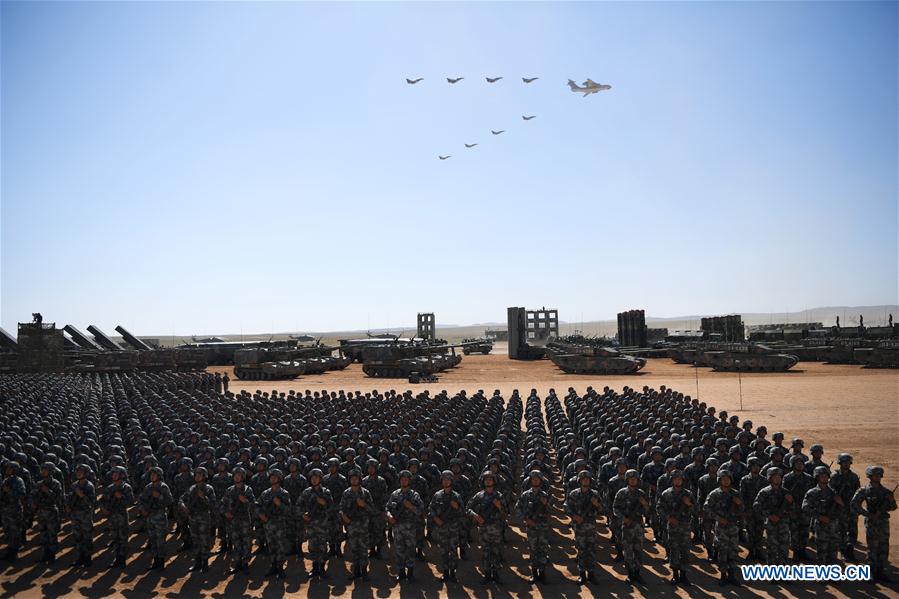 (PLA 90)CHINA-INNER MONGOLIA-ZHURIHE-MILITARY PARADE (CN)