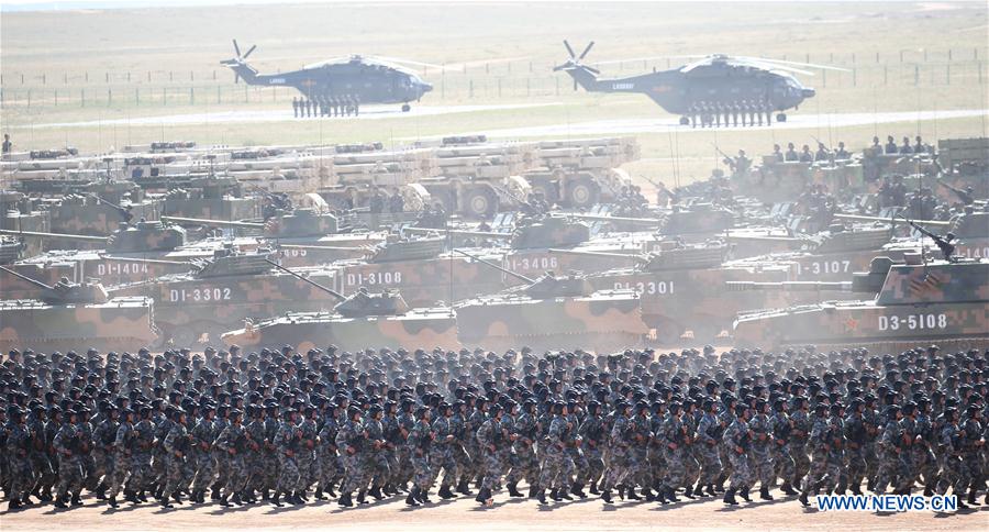 (PLA 90)CHINA-INNER MONGOLIA-ZHURIHE-MILITARY PARADE (CN)