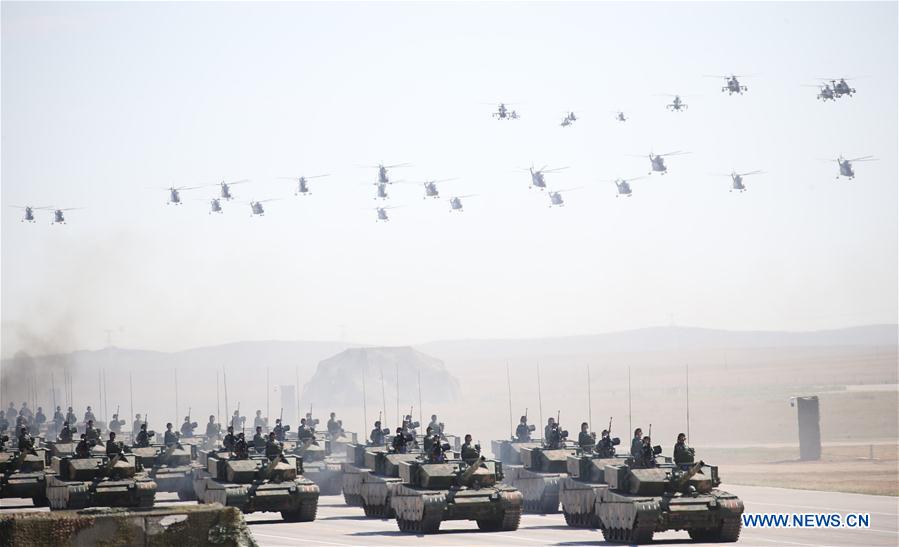 (PLA 90)CHINA-INNER MONGOLIA-ZHURIHE-MILITARY PARADE (CN)