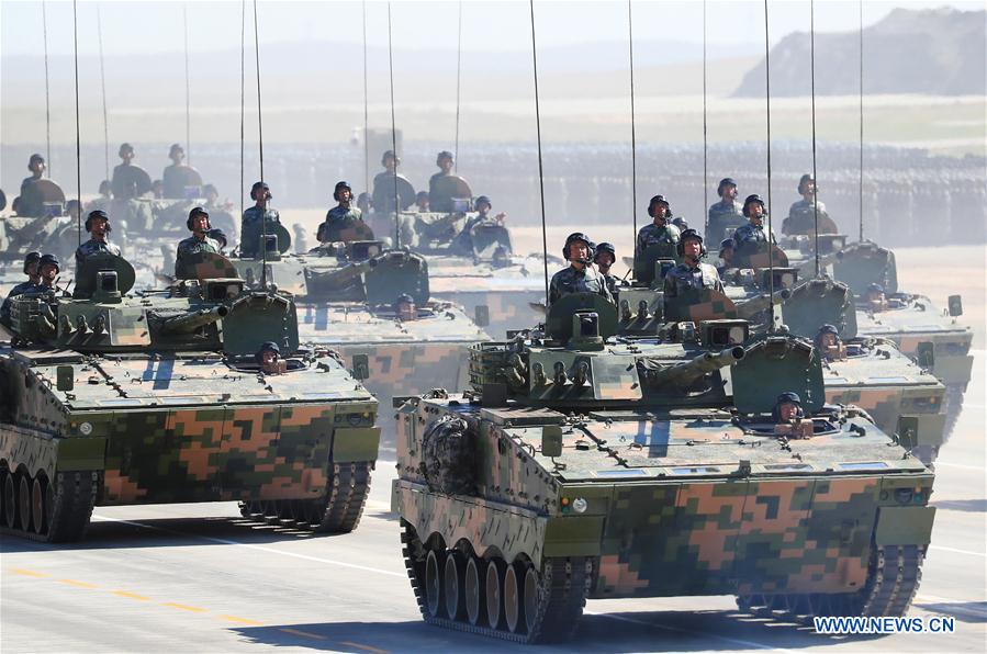 (PLA 90)CHINA-INNER MONGOLIA-ZHURIHE-MILITARY PARADE (CN)