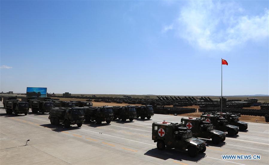 (PLA 90)CHINA-INNER MONGOLIA-ZHURIHE-MILITARY PARADE (CN)