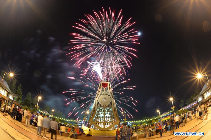 BRUNEI-BANDAR SERI BEGAWAN-SULTAN BIRTHDAY-FIREWORK SHOW