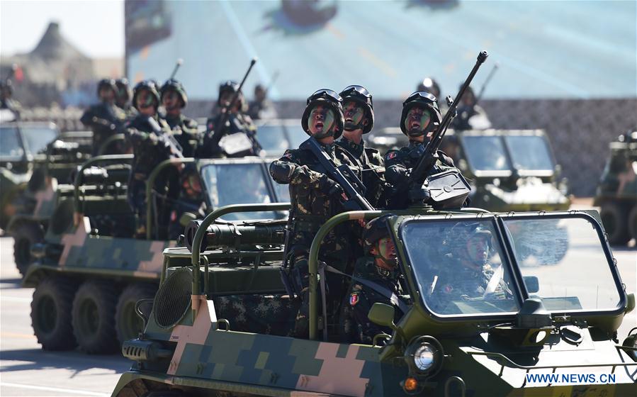 (PLA 90)CHINA-INNER MONGOLIA-ZHURIHE-MILITARY PARADE (CN)