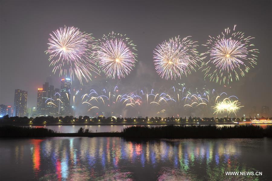 CHINA-CHANGSHA-ARMY DAY-FIREWORKS (CN)