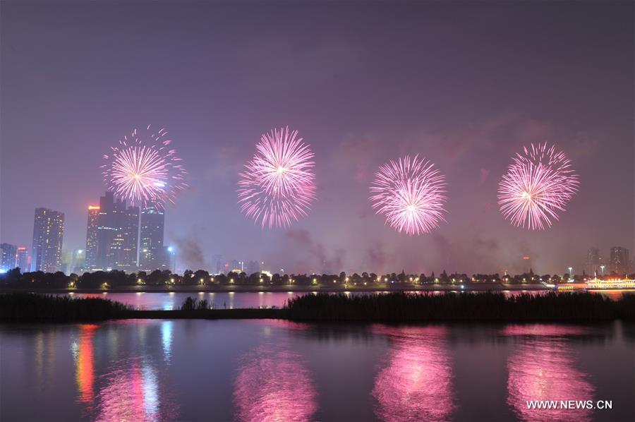 CHINA-CHANGSHA-ARMY DAY-FIREWORKS (CN)