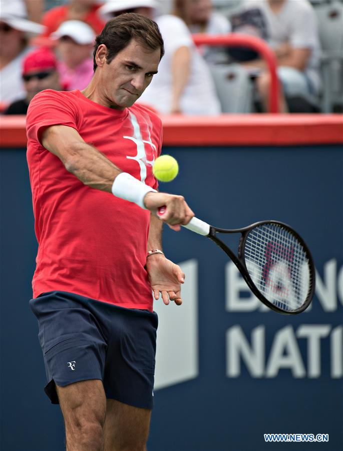 (SP)CANADA-MONTREAL-ROGERS-CUP-PRACTICES-ROGER FEDERER
