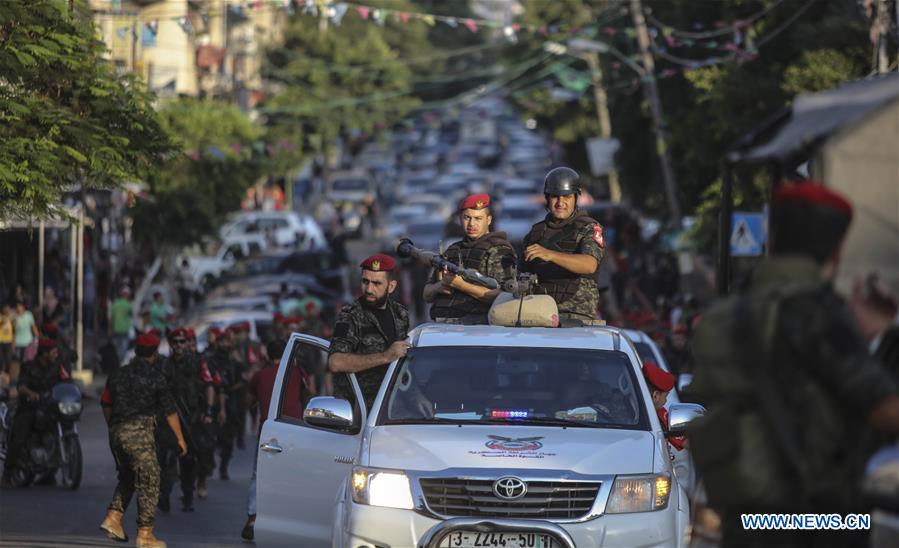 MIDEAST-GAZA CITY-MILITARY PARADE