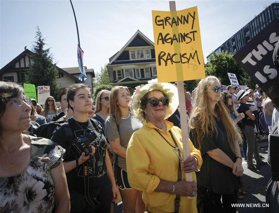 CANADA-VANCOUVER-RALLY-ANTI-RACISM