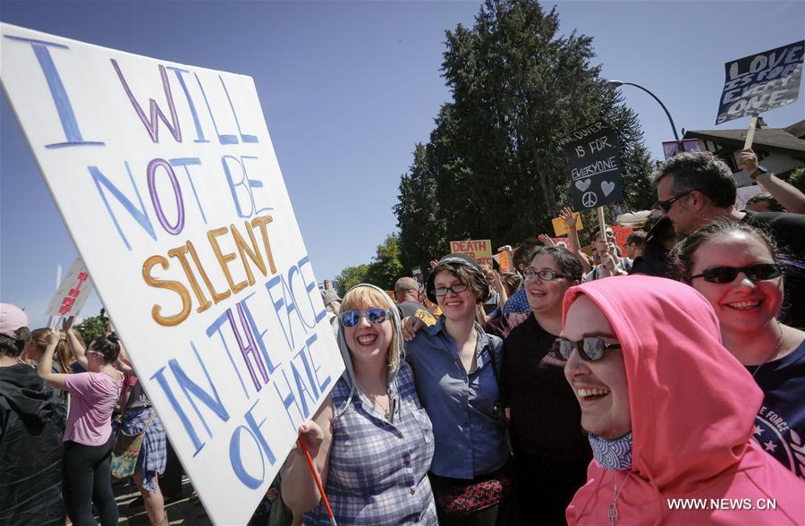 CANADA-VANCOUVER-RALLY-ANTI-RACISM