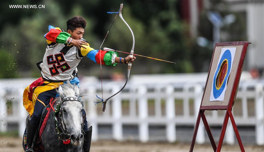 CHINA-TIBET-SHOTON FESTIVAL-HORSE RIDING (CN)