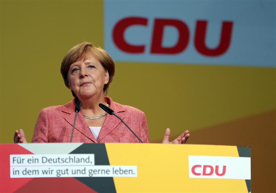 GERMANY-FULDA-ELECTION RALLY-MERKEL